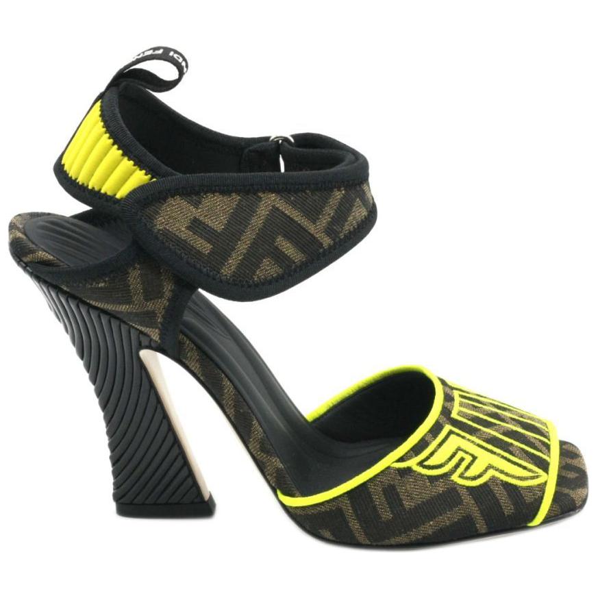 (W) Fendi Roma Amor High Heel 'Brown Fabric' 圖 2