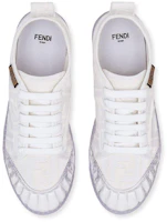 Shop (女款) Fendi Roma 白色布低帮鞋 'FF 图案' 8E7083-ABN4-F0QA0