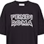 Purchase (W) FENDI Roma膠囊系列SS23黑色字母印花休閒T恤 FS7934AMGUF1K1W