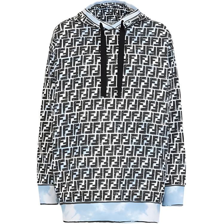 (Women) FENDI Roma Joshua Vides Hoodie Light Blue FS7263AC6FF1B64