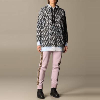 (W) FENDI Roma Joshua Vides 連帽衫 淺藍色 FS7263AC6FF1B64 Sizing (W) FENDI Roma Joshua Vides 連帽衫 淺藍色 FS7263AC6FF1B64