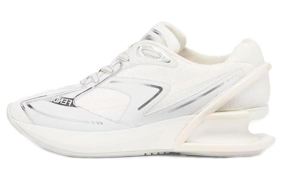 (W) Fendi Round Toe Lace-Up Low-Top 'White'