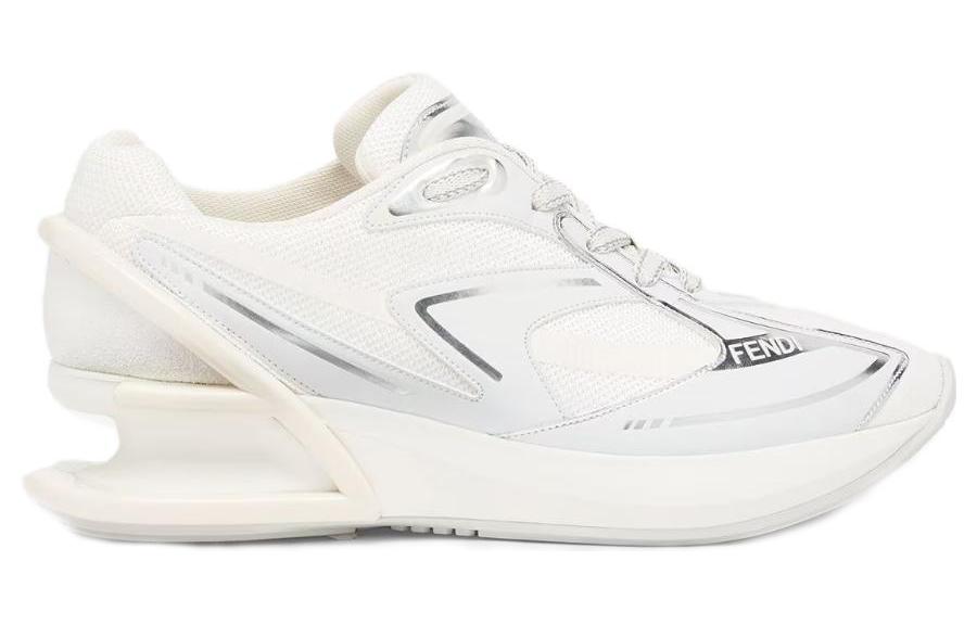 (W) Fendi Round Toe Lace-Up Low-Top 'White' 圖 2