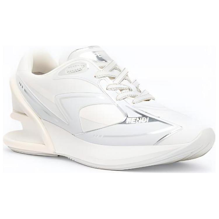 (W) Fendi Round Toe Lace-Up Low-Top 'White' 圖 3