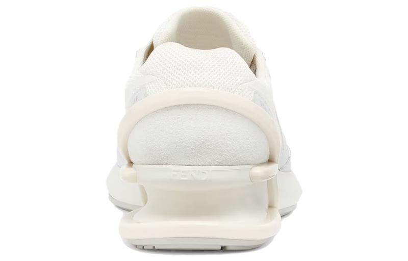 (W) Fendi Round Toe Lace-Up Low-Top 'White' 圖 6