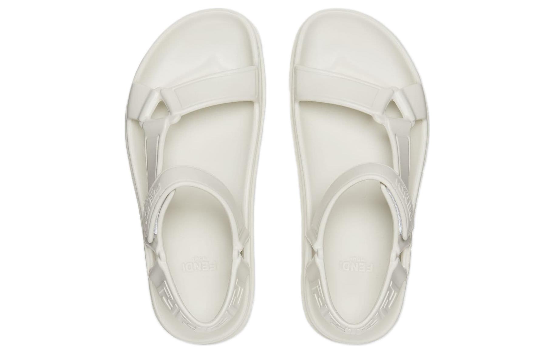 (W) Fendi Rubber Logo Slide 'White' 圖 3