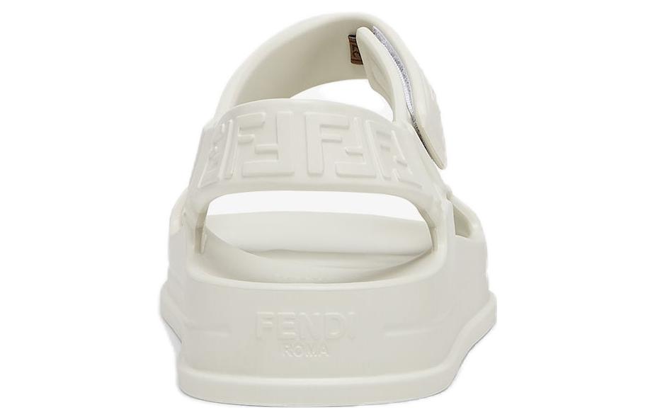 (W) Fendi Rubber Logo Slide 'White' 圖 4