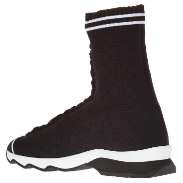 (W) Fendi RNNR Fabric Knit Sock Sneakers 'Black' 圖 3