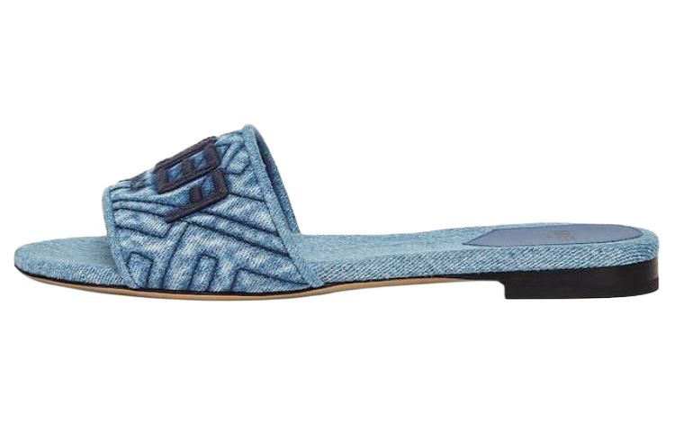 (Women) FENDI Signature Blue Slide Sandals - Stylish & Versatile Comfort. 8R8092AQY3F1OW0