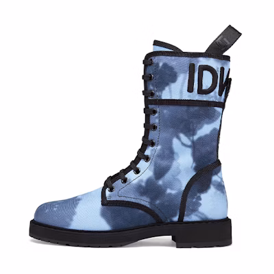 (W) Fendi Signature Canvas Moto Boot 'Light Blue'