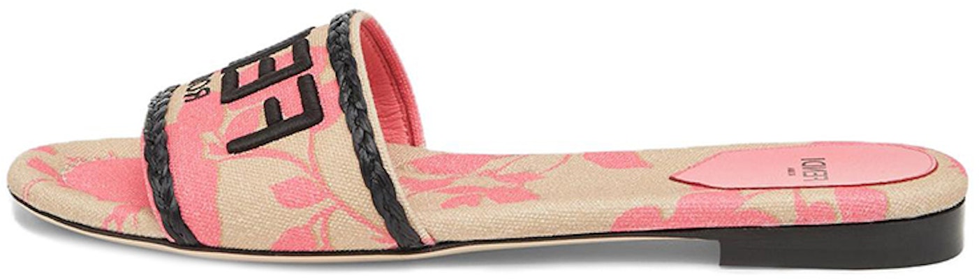 (W) Sandal Terbuka Fendi Tali Lebar Bordir Kanvas Signature 'Pink' 8R8092AN7MF1KOU Buy (W) Sandal Terbuka Fendi Tali Lebar Bordir Kanvas Signature 'Pink' 8R8092AN7MF1KOU