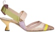 Order (W) Fendi Slide-on Mule Tumit Tinggi 'Merah Jambu' 8J6716AJZ3F1JFL