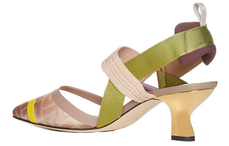 Shop (W) Fendi Instap Mule Hoge Hakken ''Roze'' 8J6716AJZ3F1JFL