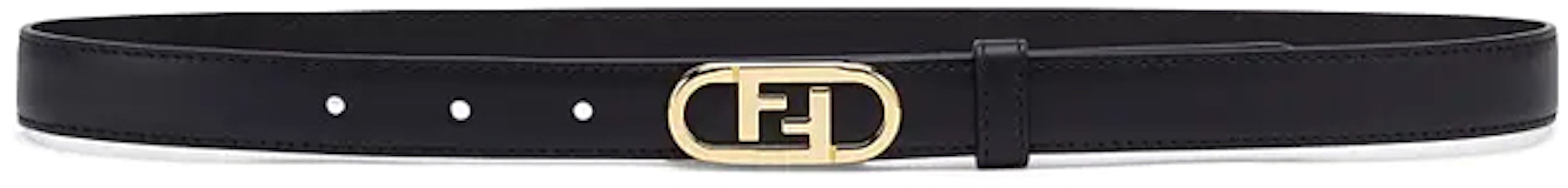 (Women) FENDI Smooth Buckle Gold Double F Black Leather Belt Women 2cm 8C0652AAIWF0KUR Buy (Women) FENDI Smooth Buckle Gold Double F Black Leather Belt Women 2cm 8C0652AAIWF0KUR