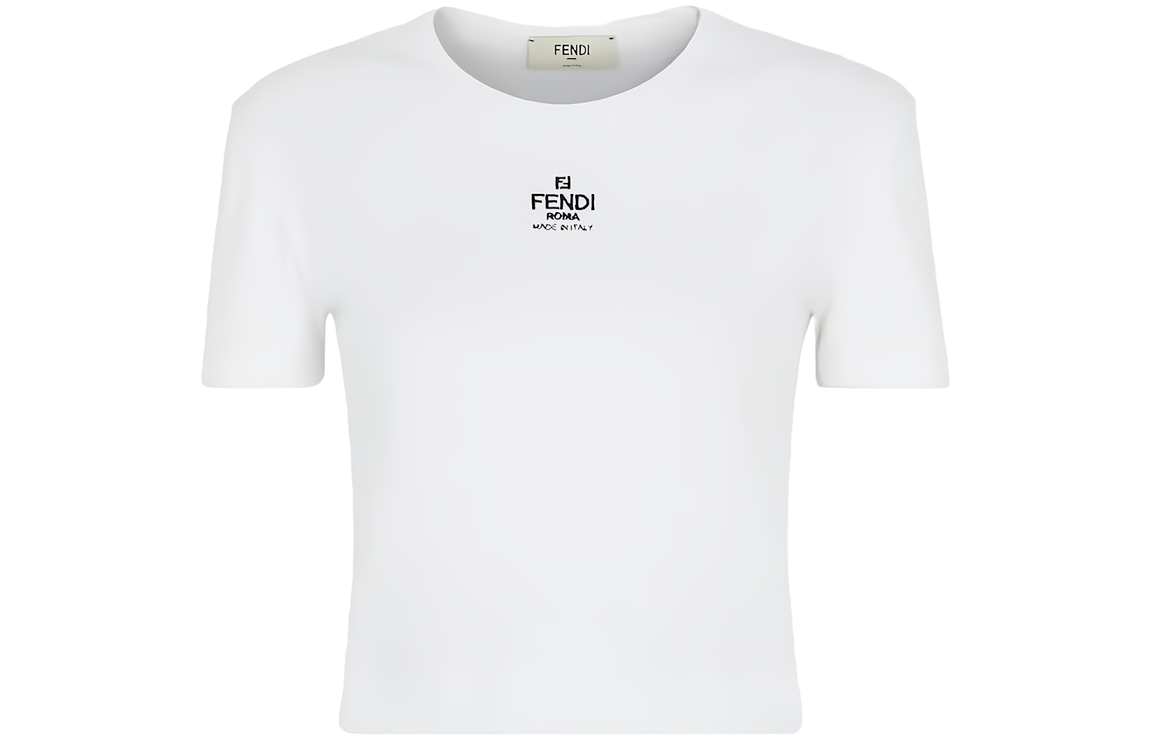 (Women) FENDI Solid Color Logo Print Short Sleeve T-Shirt SS23  Regular Fit FS8110ANQMF0ZNM 圖 2