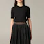 Shop (W) FENDI SS21 Baju-T Hitam Rajut dengan Cetakan Logo FF. FZY934-ABWQF0GME
