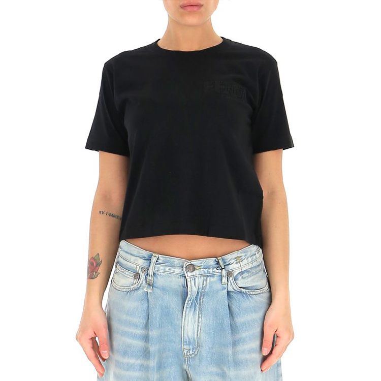 (Women) FENDI SS21 Black Logo Print Crewneck Short Sleeve T-Shirt. FS7389AFLTF0GME 圖 6