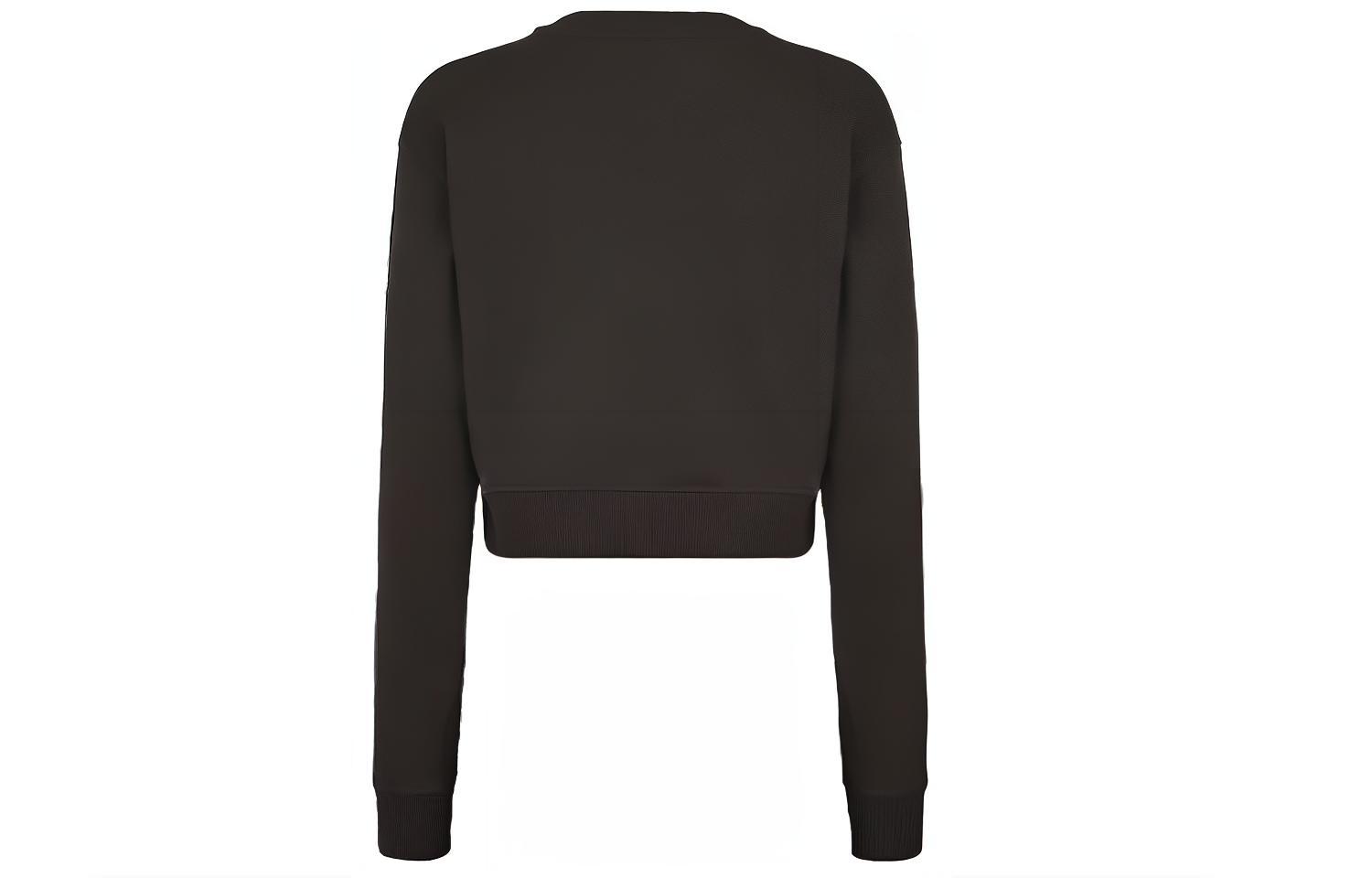 Lookbook (W) FENDI SS21 黑色纯色短款针织卫衣 FS7427AFLBF0GME