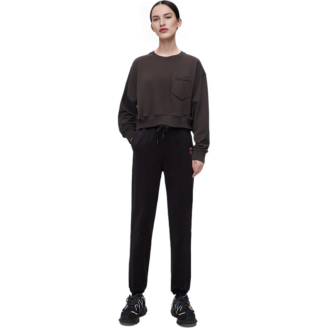 Details for (W) FENDI SS21 黑色纯色短款针织卫衣 FS7427AFLBF0GME