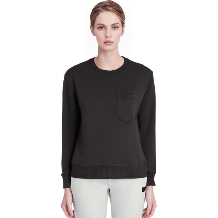 Cheap (W) FENDI SS21 黑色纯色短款针织卫衣 FS7427AFLBF0GME