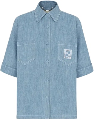 (Women) FENDI SS21 Casual Short Sleeve Shirt Light Blue FLF641AFLMF1D3B Buy (Women) FENDI SS21 Casual Short Sleeve Shirt Light Blue FLF641AFLMF1D3B
