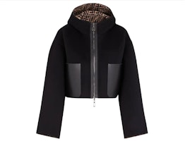 (Women) FENDI SS21 Reversible Hooded Wool Jacket with Pockets Black. FJ6993A5HDF0GME (Women) FENDI SS21 Reversible Hooded Wool Jacket with Pockets Black. FJ6993A5HDF0GME