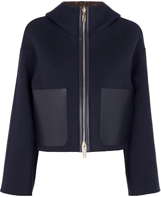 (Women) FENDI SS21 Reversible Hooded Wool Jacket with Pockets Black. FJ6993A5HDF0GME Details for (Women) FENDI SS21 Reversible Hooded Wool Jacket with Pockets Black. FJ6993A5HDF0GME