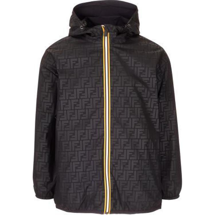 Lookbook (W) フェンディ SS21 リバーシブル ジップ ジャケット ブラック. FAN019AERRF0GME