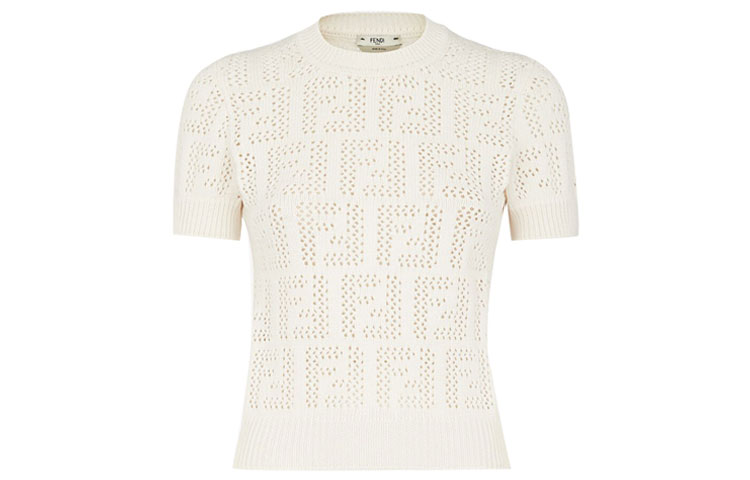 (Women) FENDI SS21 Slim Fit Cotton Sweater White FZX641AF4TF0ZNM 圖 2