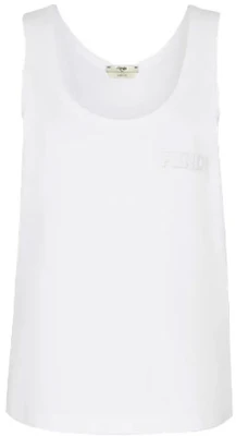 (Women) Fendi SS21 Solid Knit Vest White FS7407AFLDF0ZNM Buy (Women) Fendi SS21 Solid Knit Vest White FS7407AFLDF0ZNM
