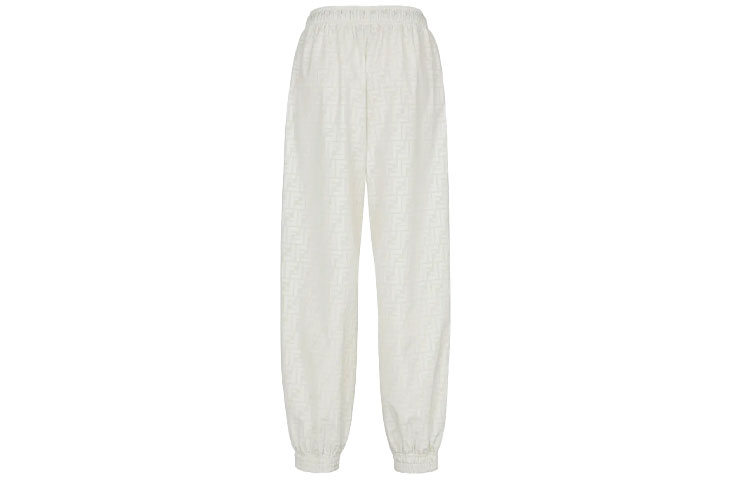 Lookbook (W) FENDI SS21 白色尼龍休閒運動長褲 FAB228AERVF0C00