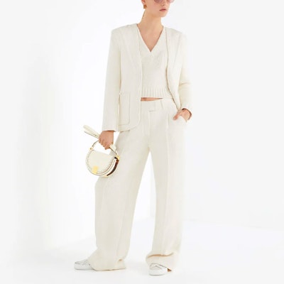 (Women) FENDI SS21 White Wide-Leg Cotton Pants FZR722AF4RF0ZNM Shop (Women) FENDI SS21 White Wide-Leg Cotton Pants FZR722AF4RF0ZNM