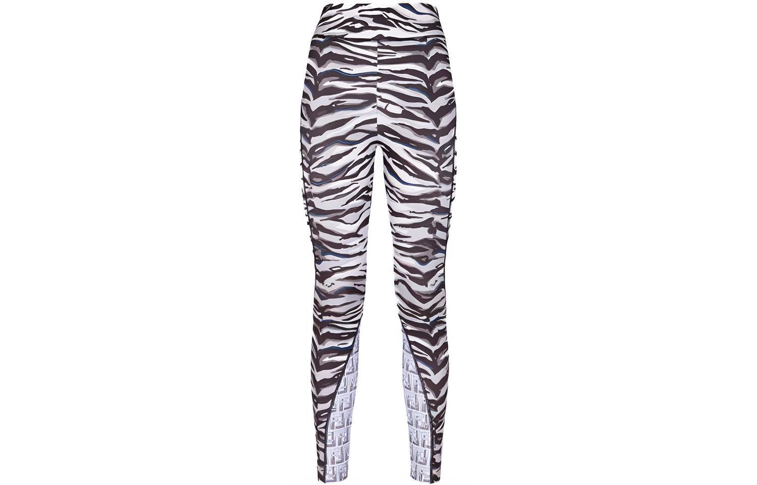 (Women) FENDI SS22  Black & White Tiger Print Leggings. FAB269AGNWF1208