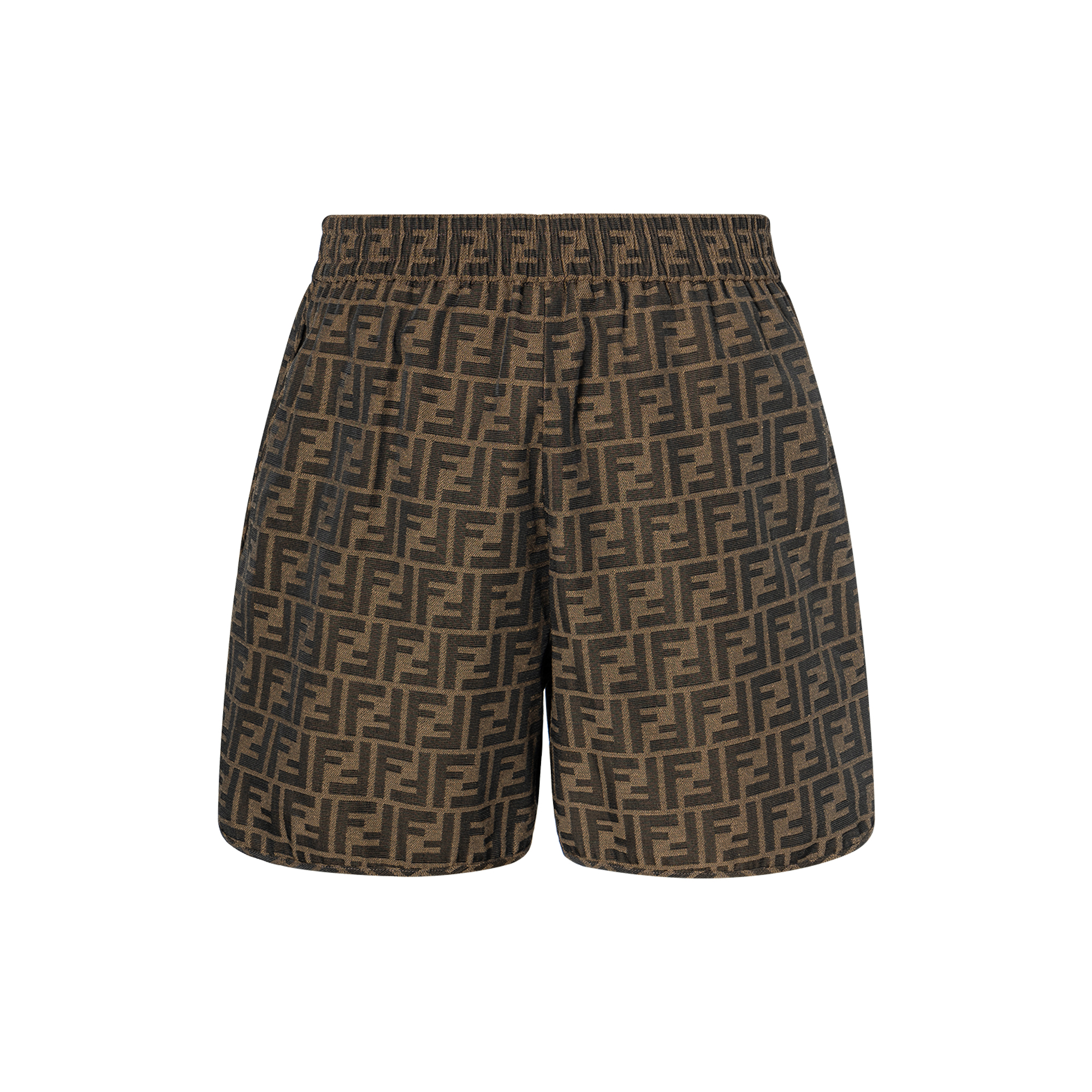 Order (Women) FENDI SS22  Brown Logo Print Loose Fit Casual Shorts. FR6259A5W3F118W