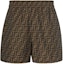 Lookbook (Women) FENDI SS22 Brown Logo Print Loose Fit Casual Shorts. FR6259A5W3F118W