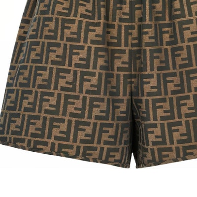 (Women) FENDI SS22 Brown Logo Print Loose Fit Casual Shorts. FR6259A5W3F118W Details for (Women) FENDI SS22 Brown Logo Print Loose Fit Casual Shorts. FR6259A5W3F118W