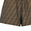 Details for (Women) FENDI SS22 Brown Logo Print Loose Fit Casual Shorts. FR6259A5W3F118W