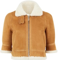 (Women) FENDI SS22 Brown Short Sleeve Leather Crop Top Jacket. FM5299AJA9F1HC4 (Women) FENDI SS22 Brown Short Sleeve Leather Crop Top Jacket. FM5299AJA9F1HC4