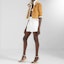 Shop (Women) FENDI SS22 Brown Short Sleeve Leather Crop Top Jacket. FM5299AJA9F1HC4