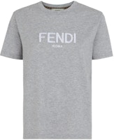 (W) FENDI SS22 Kelabu Baju-T Lengan Pendek Logo Besar. FS7254ALCAF1IHH Order (W) FENDI SS22 Kelabu Baju-T Lengan Pendek Logo Besar. FS7254ALCAF1IHH