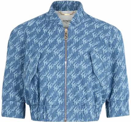 (W) FENDI SS22 淺藍色短版外套全版印花Logo設計 FLF671AJK2F1H3F Order (W) FENDI SS22 淺藍色短版外套全版印花Logo設計 FLF671AJK2F1H3F