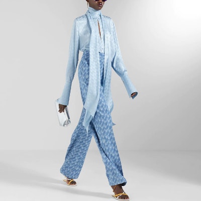 (Women) FENDI SS22 Light Blue High-Waisted Loose Fit Logo Print Pants FLP762AJK2F1H3F Shop (Women) FENDI SS22 Light Blue High-Waisted Loose Fit Logo Print Pants FLP762AJK2F1H3F