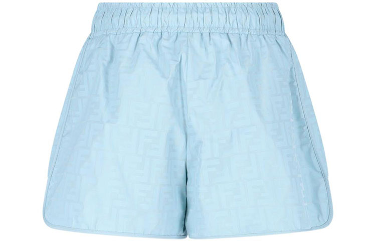 (Women) FENDI SS22  Patterned Lace-Up Casual Shorts Blue FAB279AGOBF1HTD 圖 3