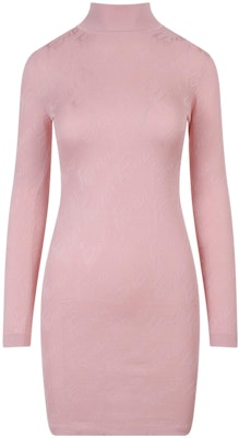 (Women) FENDI SS22 Pink High-Neck Slim-Fit Long Sleeve Dress FZDA28AJFEF11AS Order (Women) FENDI SS22 Pink High-Neck Slim-Fit Long Sleeve Dress FZDA28AJFEF11AS