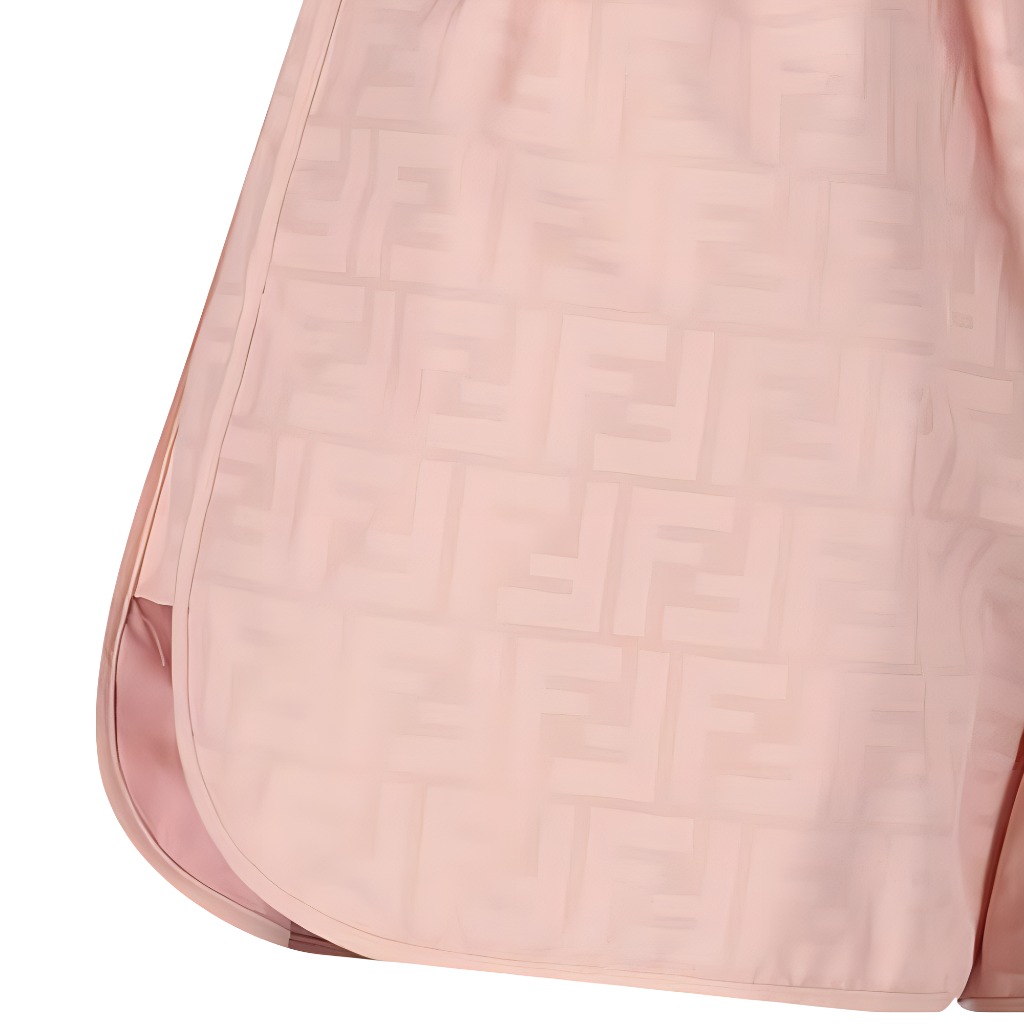 Cheap (W) フェンディ SS22 ピンク ロゴ プリント ストレートレッグ カジュアルショーツ. FAB279AGOBF1HTC