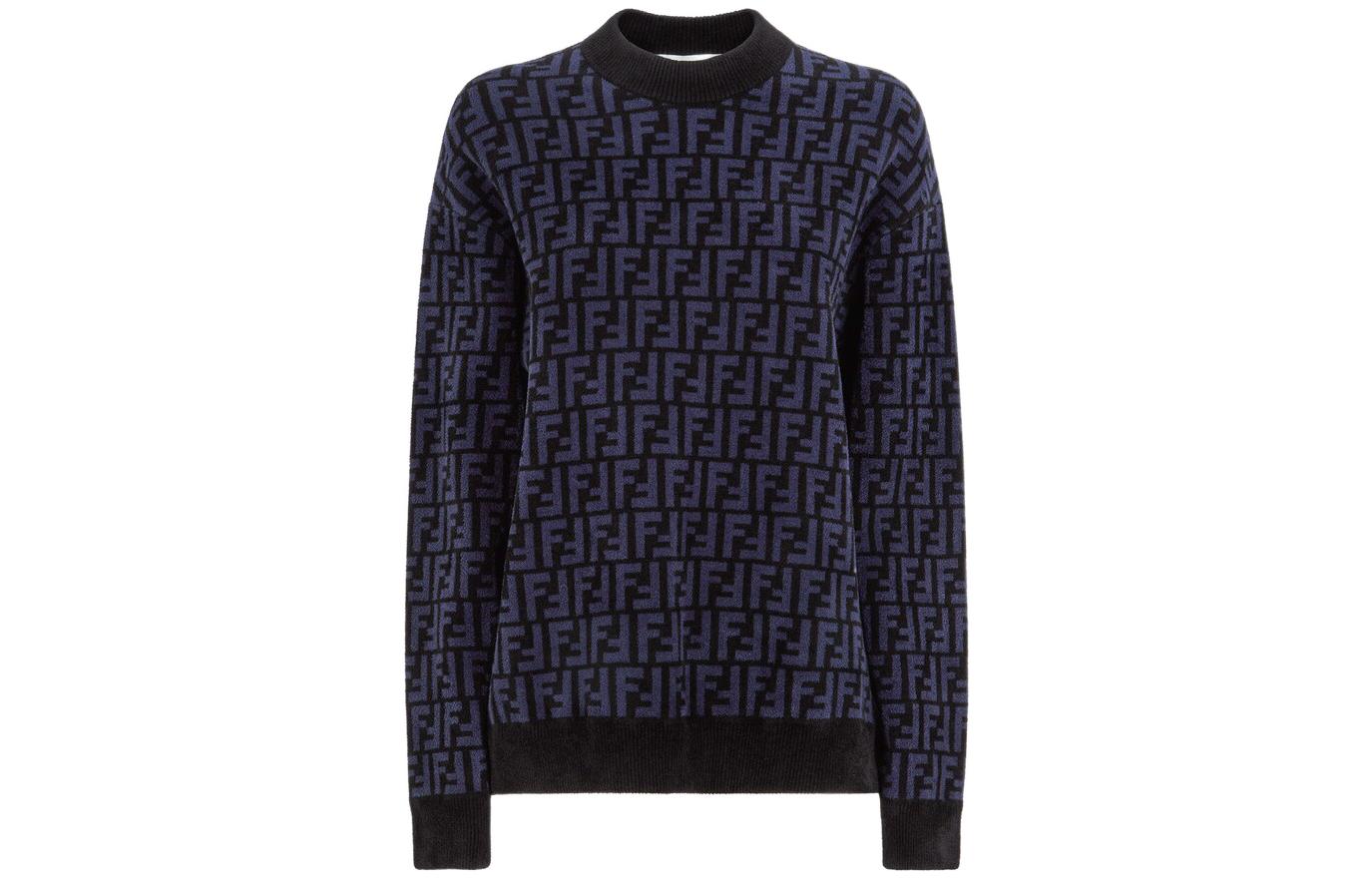 (Women) FENDI SS22  Purple Logo Print Crewneck Long Sleeve Sweater FZX860ALAPF10W3 圖 2