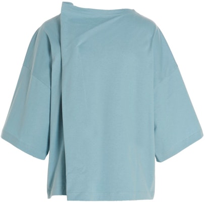 (Women) FENDI SS22 T-Shirt with Logo Print in Mist Blue. FS7890AJXGF1H3F Lookbook (Women) FENDI SS22 T-Shirt with Logo Print in Mist Blue. FS7890AJXGF1H3F