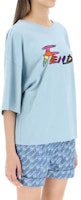 (W) FENDI SS22 T-Shirt Cetakan Logo Biru Mist. FS7890AJXGF1H3F Details for (W) FENDI SS22 T-Shirt Cetakan Logo Biru Mist. FS7890AJXGF1H3F