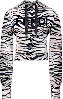 (Women) FENDI SS22 Contrast Tiger Print Cotton Hoodie Women’s White. FS7516AIE1F03N9 Buy (Women) FENDI SS22 Contrast Tiger Print Cotton Hoodie Women’s White. FS7516AIE1F03N9