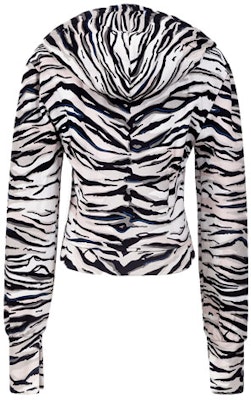 (Women) FENDI SS22 Contrast Tiger Print Cotton Hoodie Women’s White. FS7516AIE1F03N9 Lookbook (Women) FENDI SS22 Contrast Tiger Print Cotton Hoodie Women’s White. FS7516AIE1F03N9